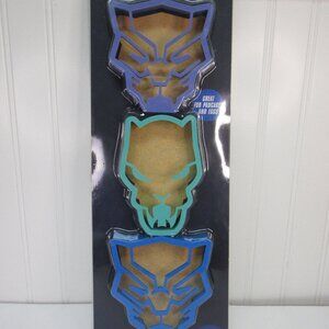 Wakanda Forever Black Panther Silicone Pancake Egg Molds 3 Pack Kitchen Gadget